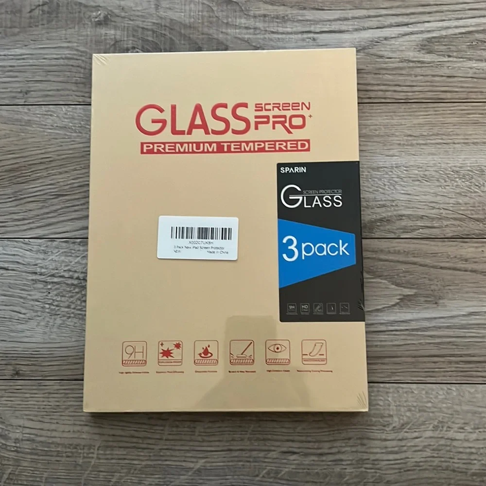 Sparin glass screen protector 3 pack new for iPad
